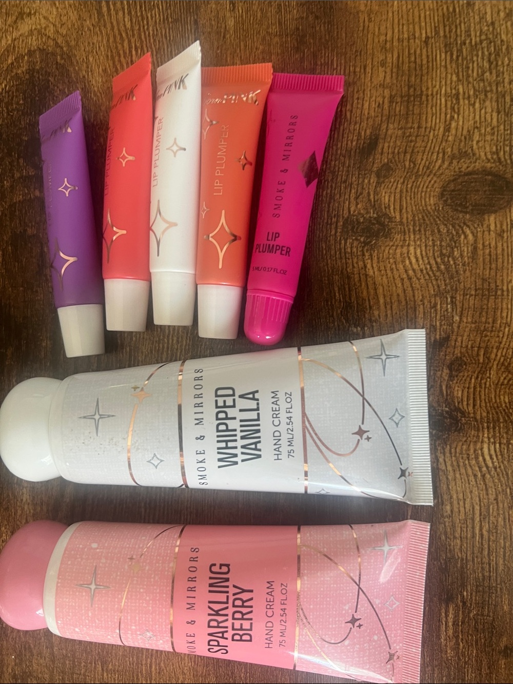 Smoke & Mirrors Hand Creams & Lip Plumper Beauty Bundle 7 Pc